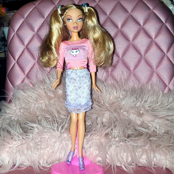 *RARE* My Scene Kennedy swappin styles Barbie Doll  kitty shirt - Picture 3 of 8